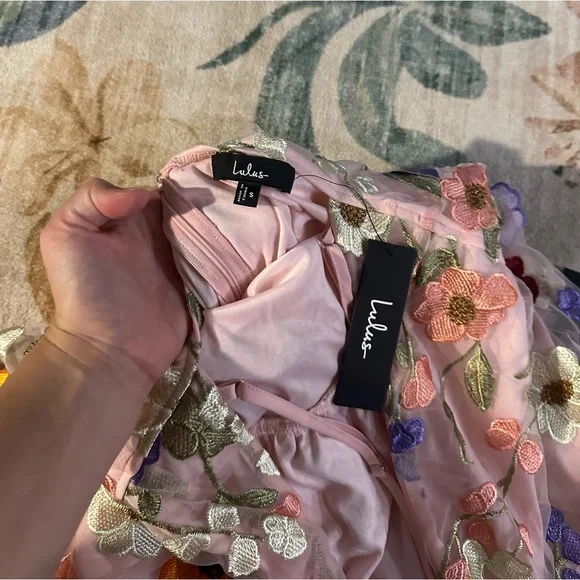 Lulu's Floral Halter Mini Dress - Multicolor - Picture 6 of 6